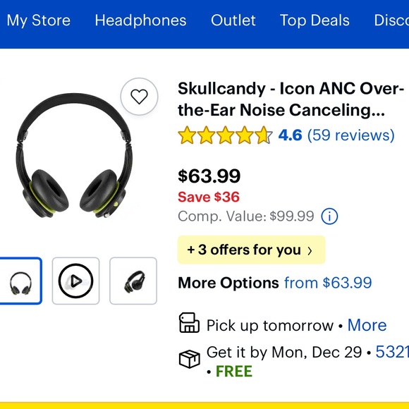 Skullcandy Other - Skullcandy Icon ANC Headphones - Black and Yellow